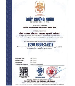 GIẤY CHỨNG NHẬN SẢN PHẨM CÔNG TY TNHH SX - TM CỬA PHÁT ĐẠT - PHATDATDOORS