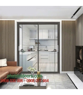 Cửa SLIM Hệ 2 Ray Lùa 2 Cánh