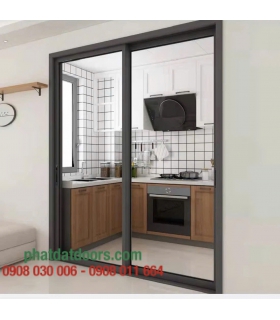 Cửa SLIM Hệ 2 Ray 2 Cánh Ray Dưới 