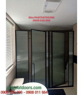 CỬA SLIM CHỮ T 2 CÁNH MỞ 2 BÊN 
