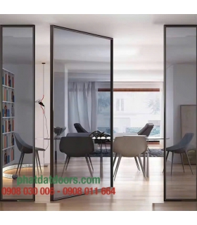 Cửa Xoay Pivot Kính Khung Nhôm Cao Cấp - PHATDATDOORS